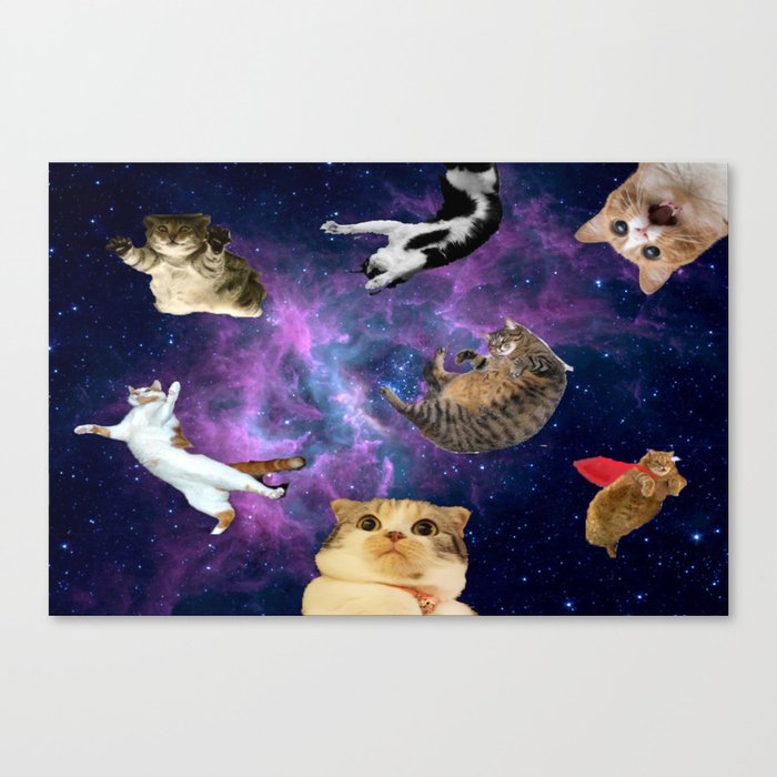 Cats in Space Canvas Print