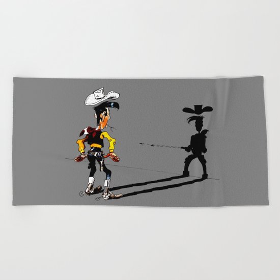 Fast shadow - OUPS - grey version Beach Towel