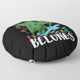 Every Piece Belongs Autism Awareness Floor Pillow