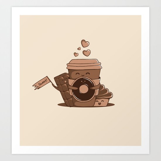 Caffeinated Love Art Print