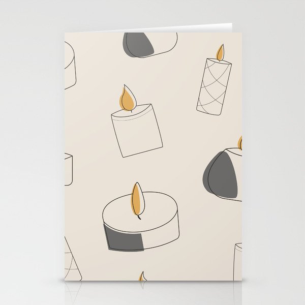 Seamless pattern with candles Stationery Cards