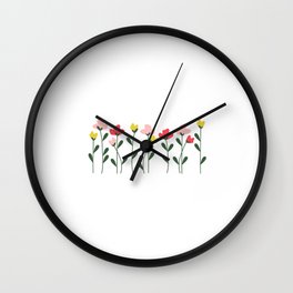 Flowers Wall Clock | Colors, Oil, Art, Digital, Acrylic, Graphicdesign, Flower 