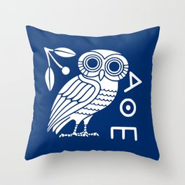 The Owl of Athena Throw Pillow