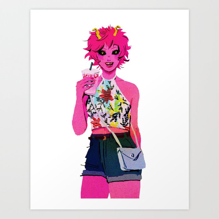 Mina Ashido Boku No Hero Academia Art Print By Babypears Society6