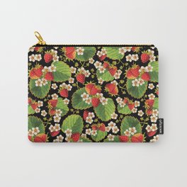 Strawberries Botanical Carry-All Pouch