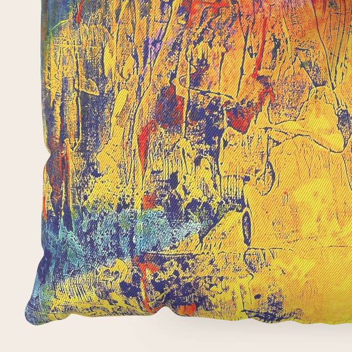 Aquarell Malerei Der Mediterranen Abstrakte Landschaft