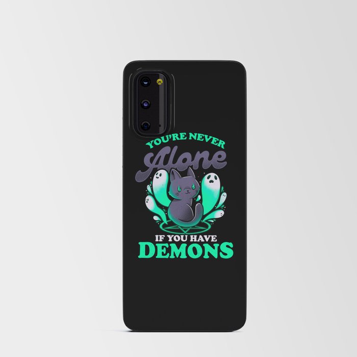 Me And My Demons - Cute Evil Cat Gift Android Card Case