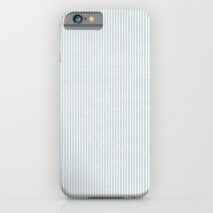 Blue - Gray Thin Stripes iPhone Case