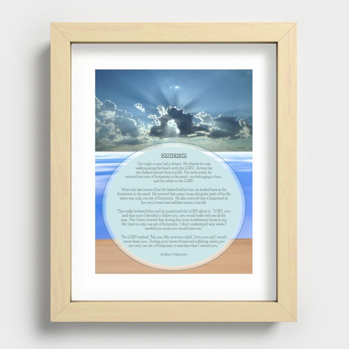 Footprints in the Sand Recessed Framed Print
