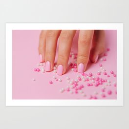nail rose for women Art Print