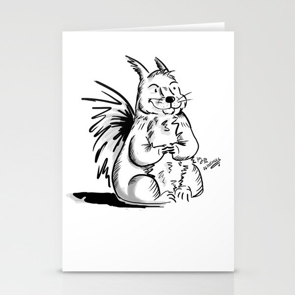Naughty squirrel Stationery Cards