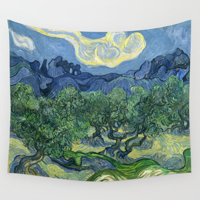 The Olive Trees by Vincent van Gogh Wall Tapestry