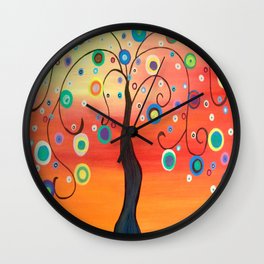 Fiesta Tree Wall Clock