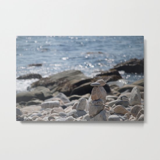 Balancing Serenity Rocks Metal Print