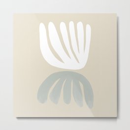 Botanical Matisse NO.5 | Sage Green Metal Print | Drawing, Natural, Yoga, Botanic, Plants, Botanical, Abstract, Garden, Green, Relax 
