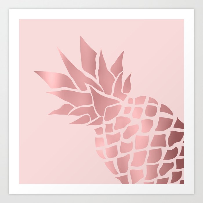 Big Pineapple in Pink Art Print