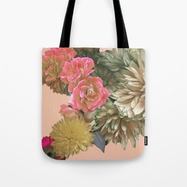 Soft Flowers Abstract Tote Bag
