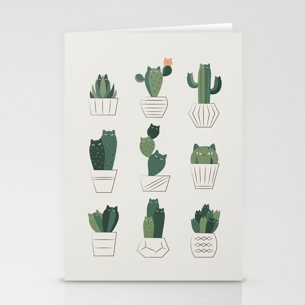 Cat and Plant 20: Cattus Stationery Cards