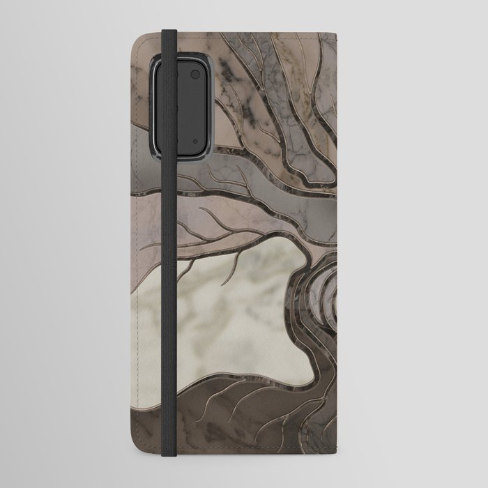 Taupe Marble Tree of life Android Wallet Case