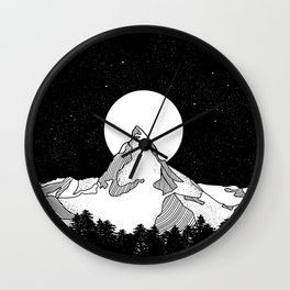 Matterhorn Black and White Wall Clock