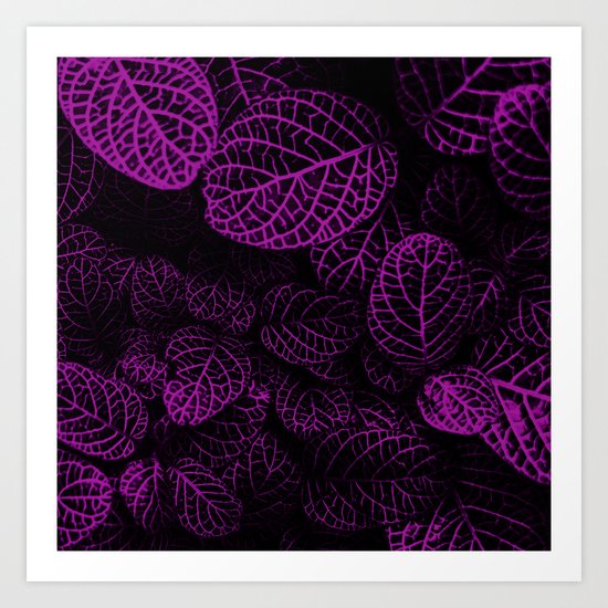 Tropical Purple Leaves Art Print
