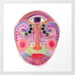the all seing tranquility mask Art Print