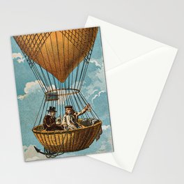 Hot Air Balloon - Early Flight III Stationery Card