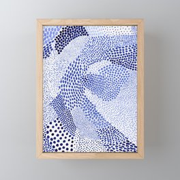 Watercolor Blue Rhythm Framed Mini Art Print