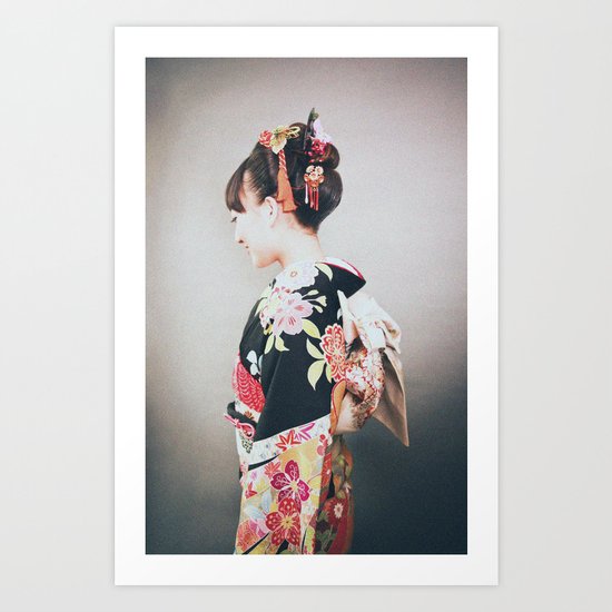 Woman japanese style Art Print