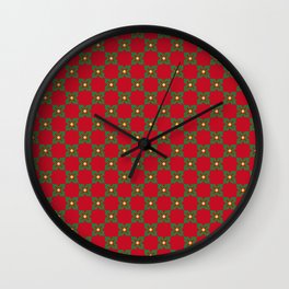 Ichimatsuhanabishin - Japanese Traditional Pattern - Retro Colors Wall Clock