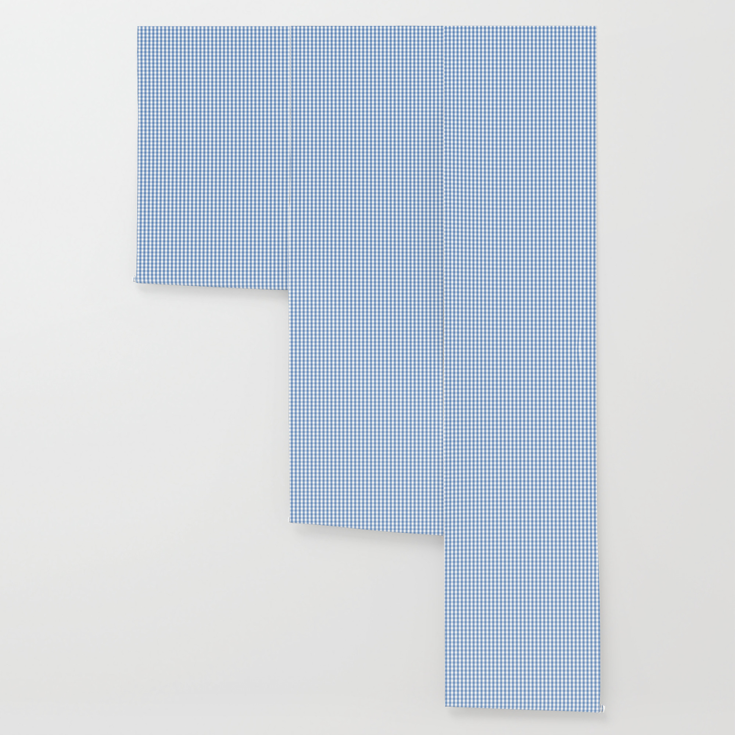 Classic Pale Blue Pastel Gingham Check Wallpaper By Podartist