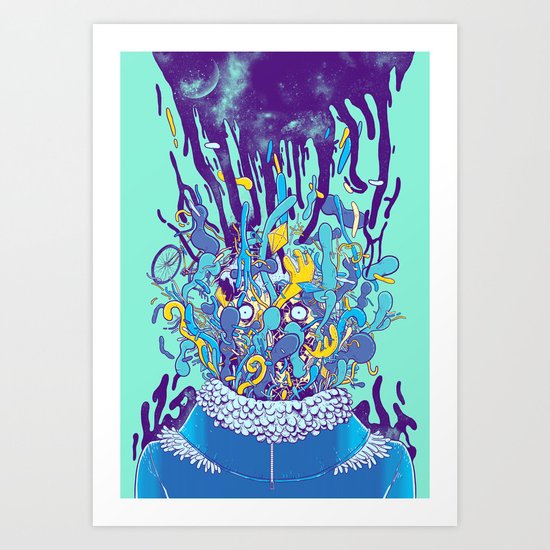 Salad Face Art Print