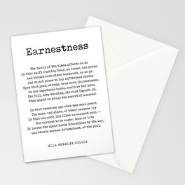 Earnestness - Ella Wheeler Wilcox Poem - Literature - Typewriter Print 2 Stationery Card