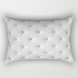 White Tufted Pattern Rectangular Pillow