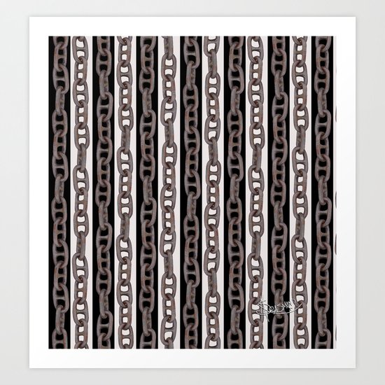 Chain Gang. Art Print
