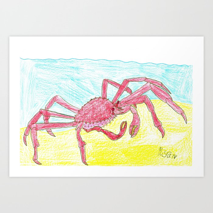 Giant Japanese Spider Crab Art Print By Ryan Van Gogh Society6 Giant Japanese Spider Crab Art Print By Ryan Van Gogh Society6