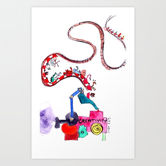The Ups and Downs of Creativity Art Print
