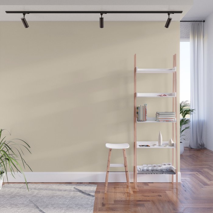 Gardenia Pastel Yellow Solid Color Accent Shade / Hue Matches Sherwin Williams Vanillin SW 6371 Wall Mural
