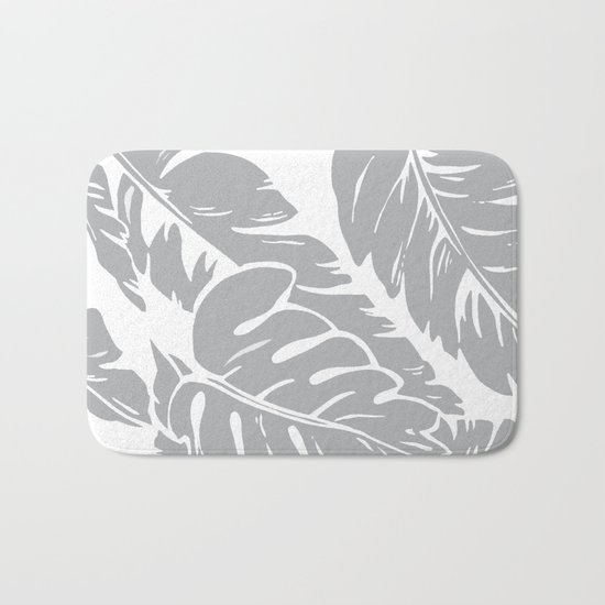 PALM LEAF GRAY Bath Mat