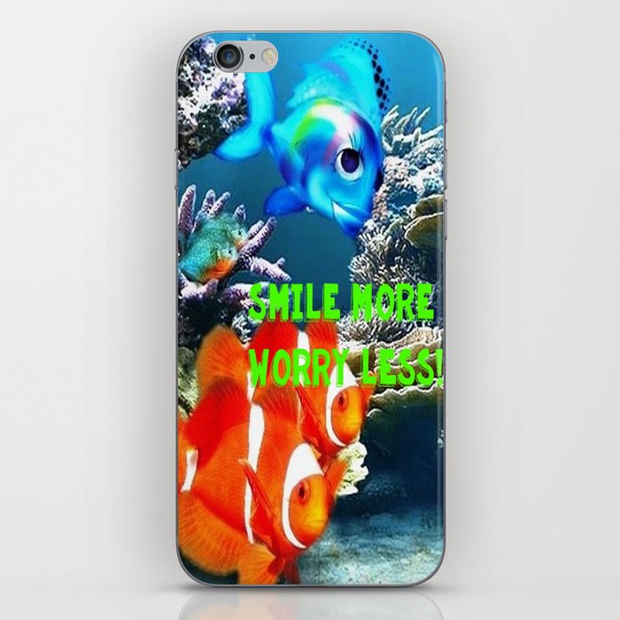 Smile More Worry less iPhone Skin