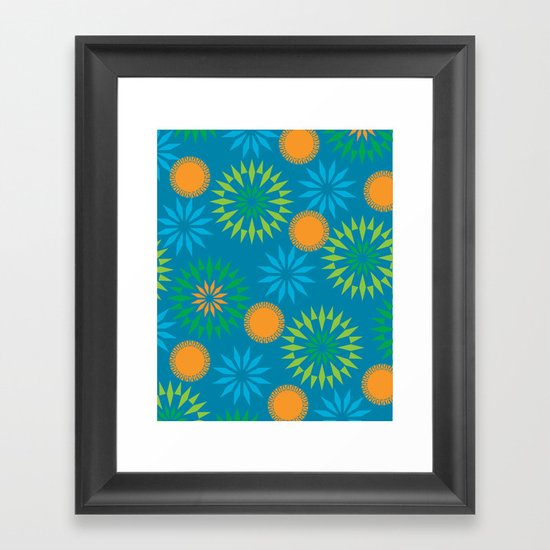 Spikey Flower Calm Framed Art Print
