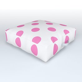 POLKA DOT DESIGN (PINK-WHITE) Outdoor Floor Cushion | Shape, Spots, Tiles, Tileable, Pattern, Graphicdesign, White, Fashion, Trendy, Patterns 
