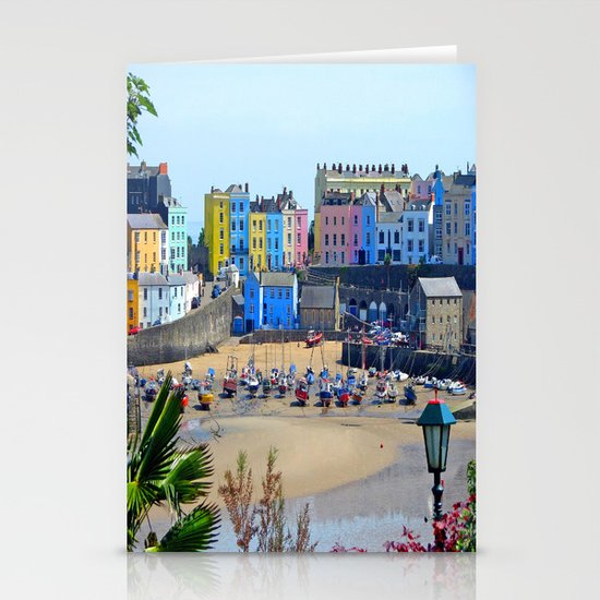 Tenby Harbour.Colour.Reflection. Stationery Cards