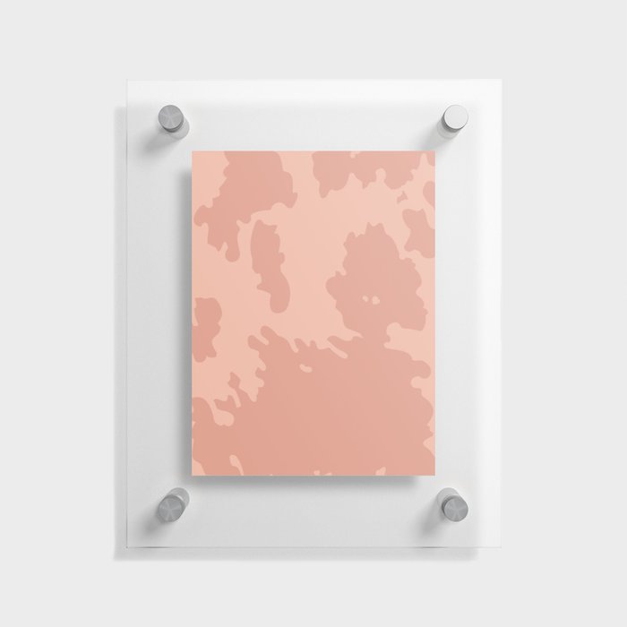 Soft Pink Cowhide Spots  Floating Acrylic Print