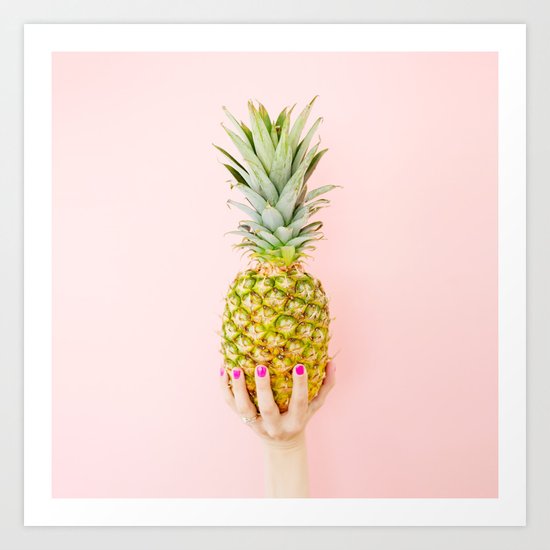 Pink Pineapple Art Print