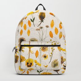 Yellow Flowers Backpack | Fall, Mimosa, Botanical, Garden, Spring, Summer, Nursery, Ventage, Floral, Painting 