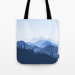 Classic Blue Mountains Tote Bag