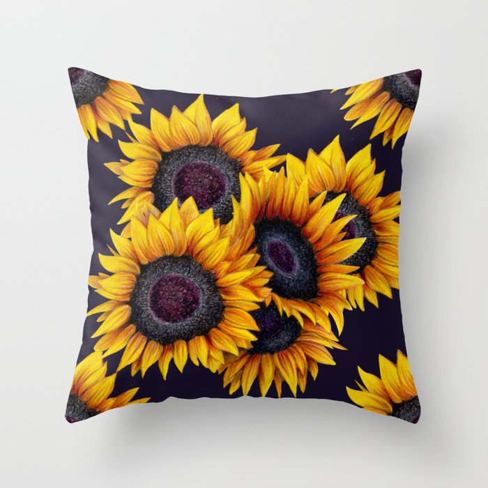 Sunflower pillows top for couch