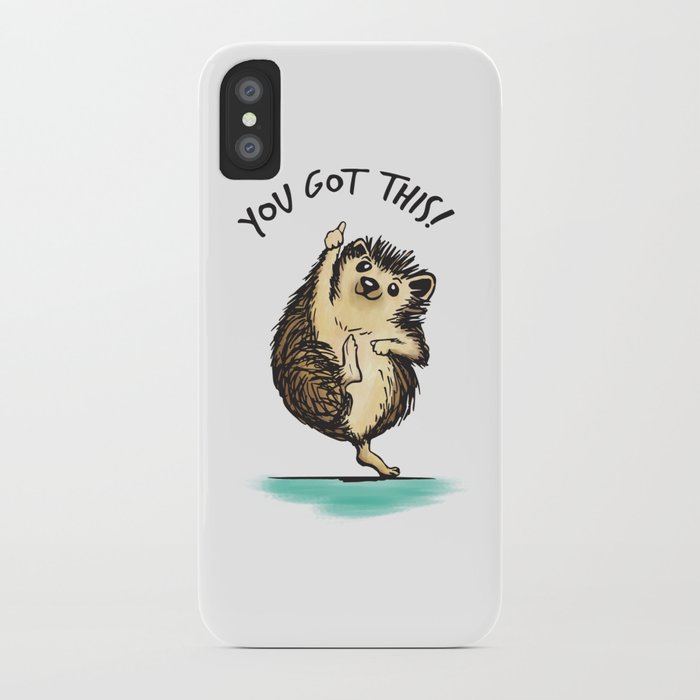 Motivational Hedgehog iPhone Case