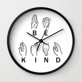 Sign Language Wall Clocks For Any Decor Style Society6